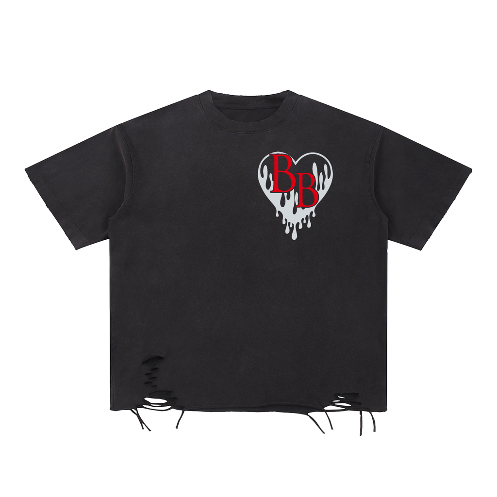 BLOODBROTHERZ Snow Washed Raw-Hem T-Shirt