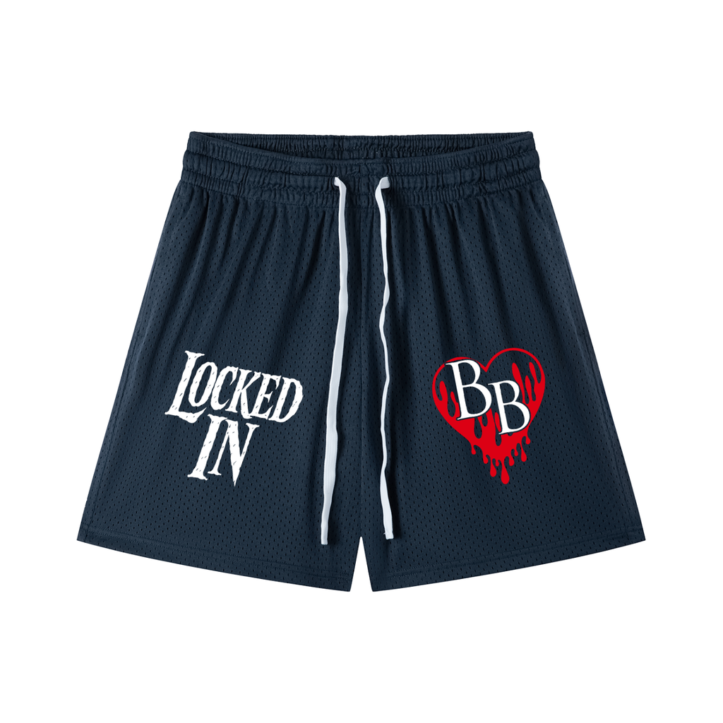Mesh Drawstring Shorts